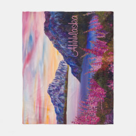 Manta Polar Alaskan Cotton Candy Mountain Fleece Blanket