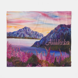 Manta Polar Alaskan Cotton Candy Mountain Fleece Blanket