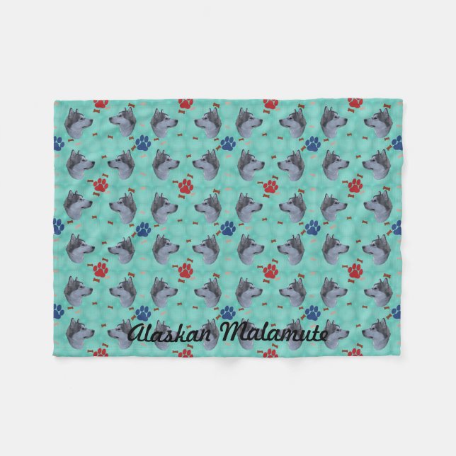 Manta Polar Alaskan Malamute (Frente (Horizontal))