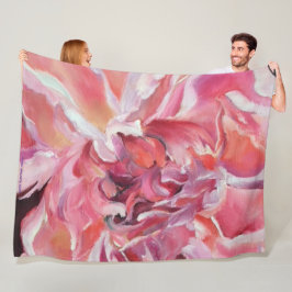 Manta Polar Alaskan Peonies Fleece Blanket