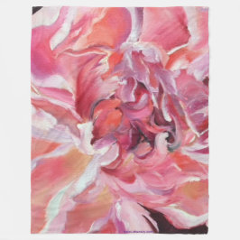Manta Polar Alaskan Peonies Fleece Blanket