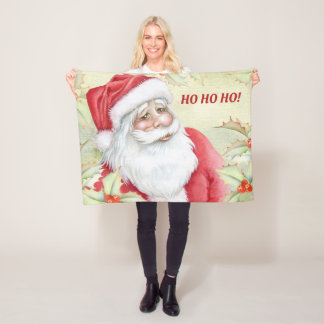 Manta Polar Alegre Santa Claus | Acuarela