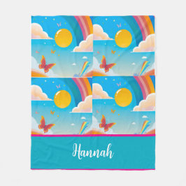 Manta Polar Alegría arcoíris alegre y chiflada