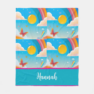 Manta Polar Alegría arcoíris alegre y chiflada