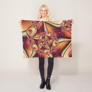 Manta Polar Alegría colorida Resumen Naranja rojo Fantasía fra