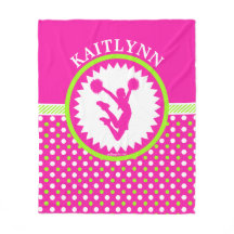 Alegría con monograma/lunares rosados y verdes de