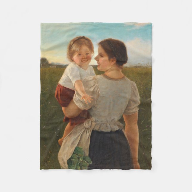 Manta Polar Alegría de la madre (madre amorosa y hija) (Anverso)