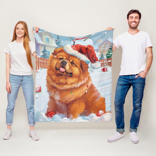 Manta Polar Alegría de los Navidades Chow Chow Winter Wonderla (In situ)