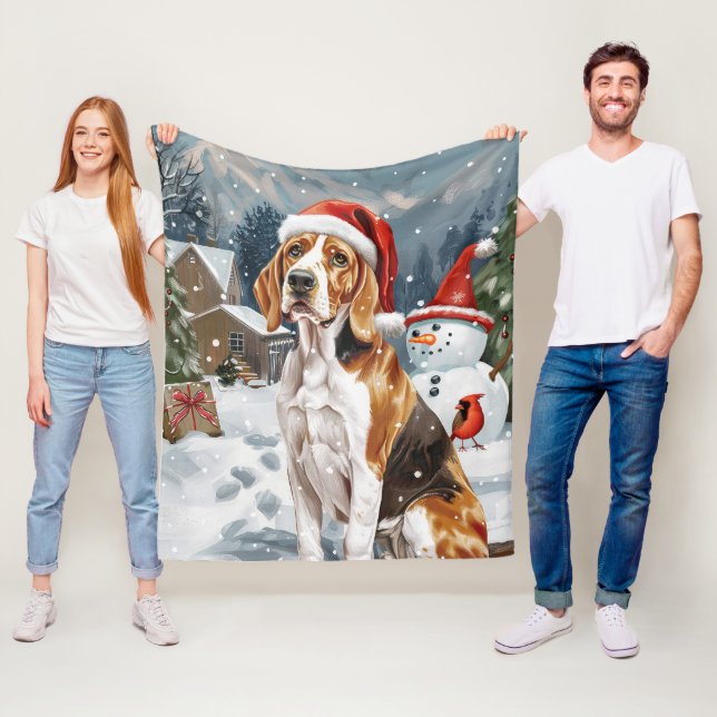 Manta Polar Alegría de los Navidades de invierno del perro de  (In situ)