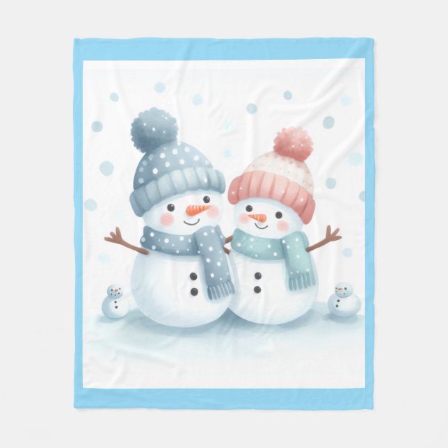 Manta Polar Alegría En La Nieve (Anverso)