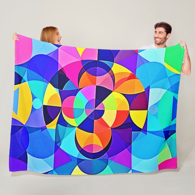 Manta Polar Alegría geométrica vibrante (In situ)