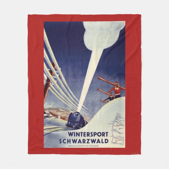 Manta Polar Alemania - esquí en el bosque negro (Anverso)