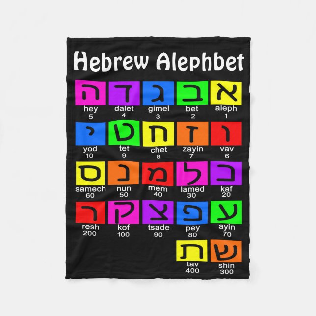 Manta Polar Alephbet hebreo (Anverso)