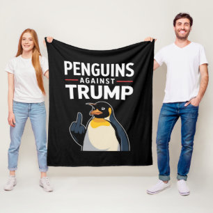 Manta Polar Aletas de pingüino arriba resisten pingüinos contr