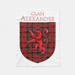 Manta Polar Alexander Tartan Scottish Plaid Lion Rampant