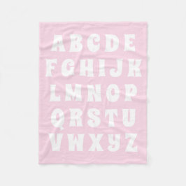 Manta Polar Alfabeto Abc patrón rosa decoración de la habitaci