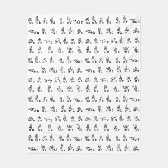 Manta Polar Alfabeto americano del lenguaje de signos en (Anverso)