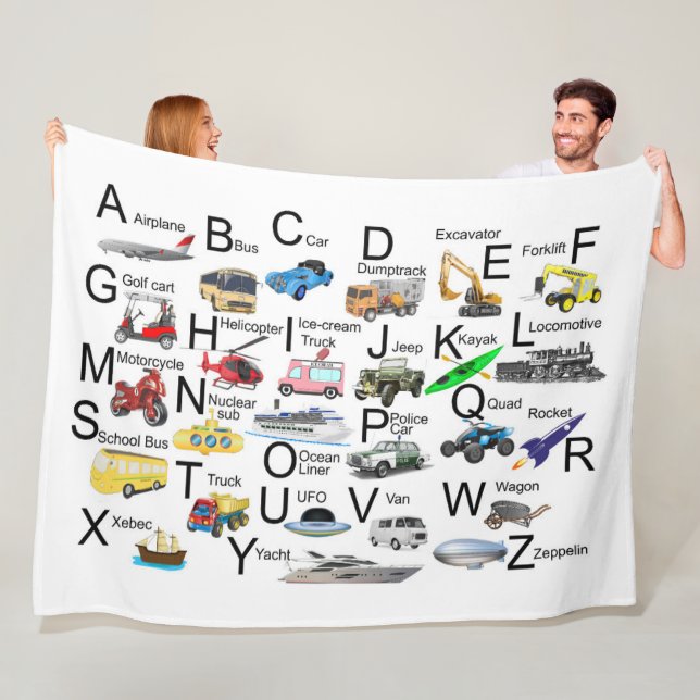 Manta Polar Alfabeto inglés para vehículos de transporte (In situ)