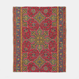 Manta Polar Alfombra persa roja y dorada