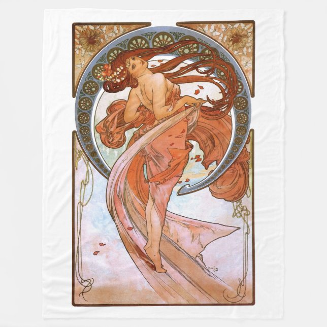 Manta Polar Alfons Mucha: Danza (Anverso)