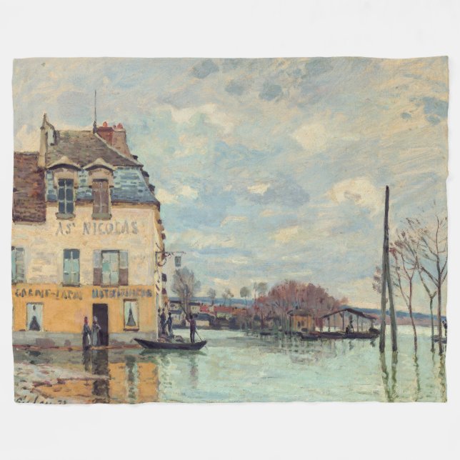 Manta Polar Alfred Sisley - Inundación en Port-Marly 1872 (Frente (Horizontal))