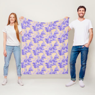 Manta Polar Algodón amarillo púrpura de alegría