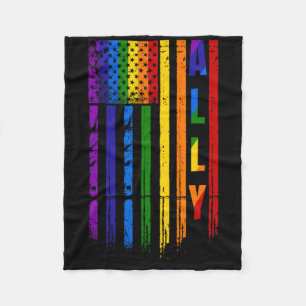 Manta Polar Aliado Lgbt Lgbtq Arcoíris Orgullo Bandera America