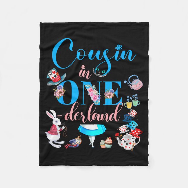 Manta Polar Alice In Onederland Family Cousin Of The Birthday  (Anverso)