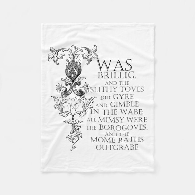 Manta Polar Alice In Wonderland Jabberwocky Fleece Blanket (Anverso)
