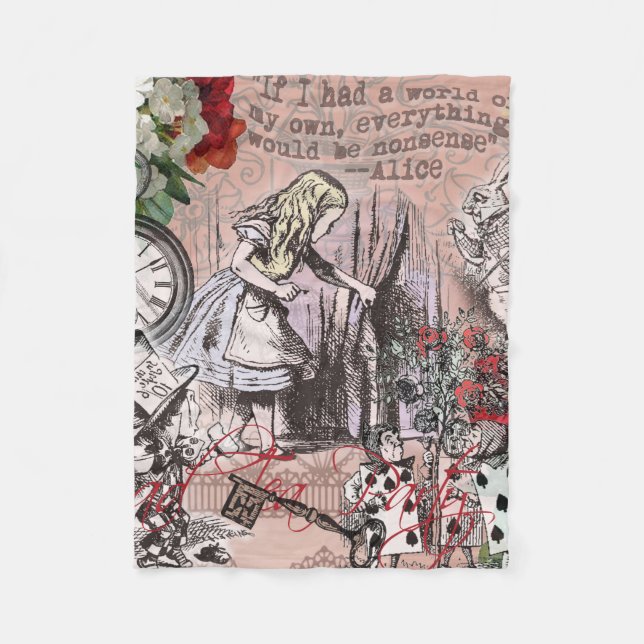 Manta Polar alice nonsense wonderland curtain (Anverso)