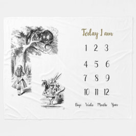 Manta Polar Alicia en el país maravilloso Bebé Primer año Hito