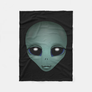 Manta Polar Alien Blanket Cute Alien Gray Art Fleece Blanket