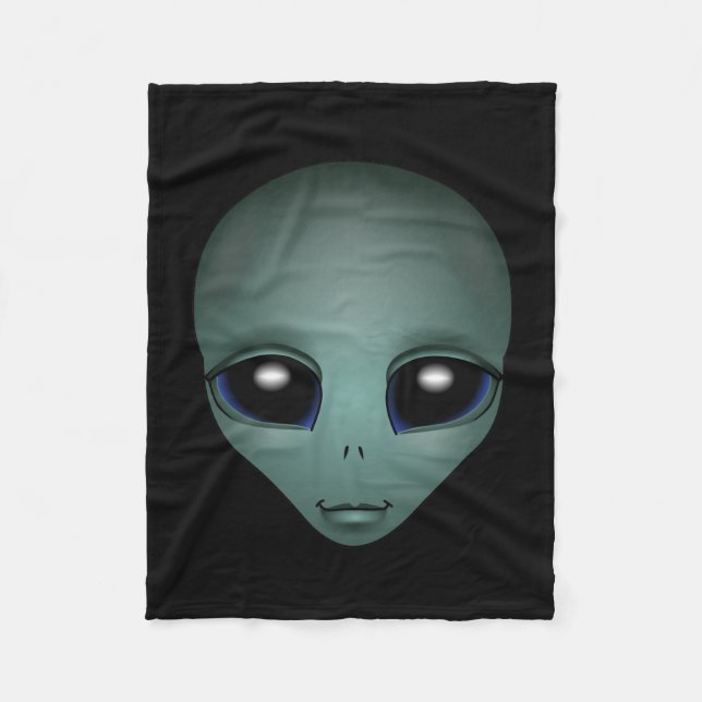 Manta Polar Alien Blanket Cute Alien Gray Art Fleece Blanket (Anverso)