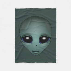 Manta Polar Alien Blanket Cute Alien Gray Art Fleece Blanket