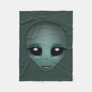 Manta Polar Alien Blanket Cute Alien Gray Art Fleece Blanket