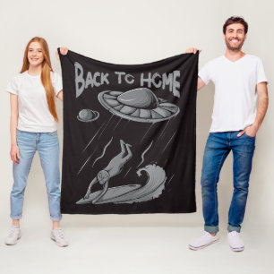 Manta Polar alienígena ufo navegando en ilustracion con vuelta