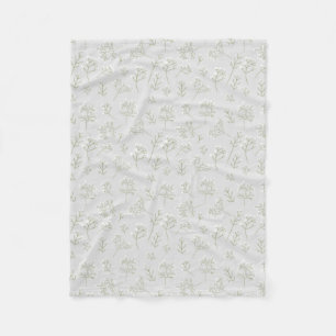 Manta Polar Aliento de Bebé Flor de Agua Blanca Gypsophila