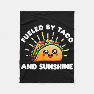 Manta Polar Alimentado por Taco y Sol - Tacos y comida mexican