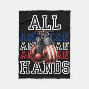 Manta Polar All American Hands Usa Flag Boxing Gantes Tee