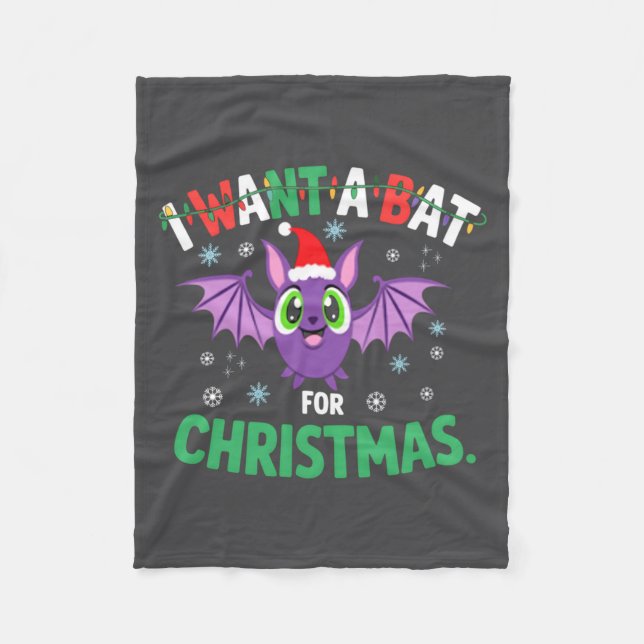 Manta Polar All I Want For Christmas Is A Bat Ugly Xmas Holida (Anverso)