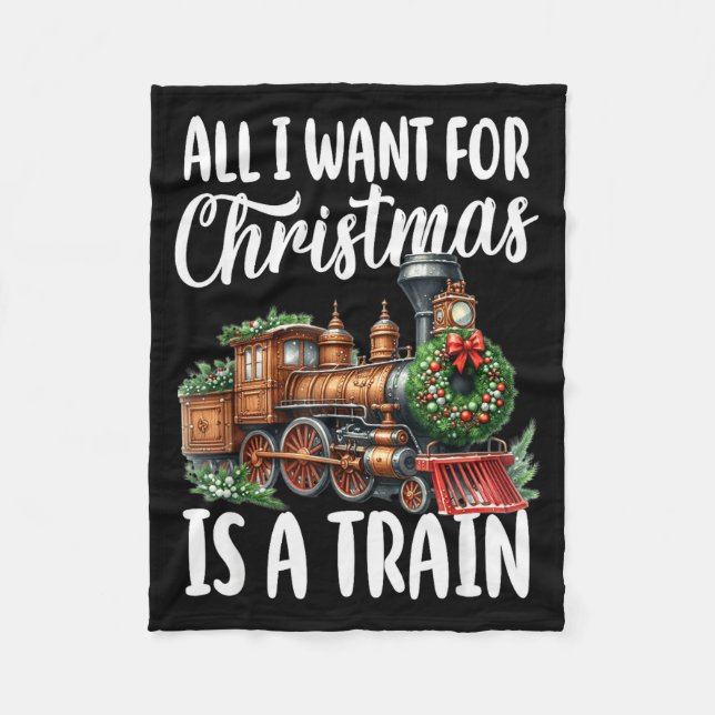 Manta Polar All I Want For Christmas Is A Steam Train Locomoti (Anverso)