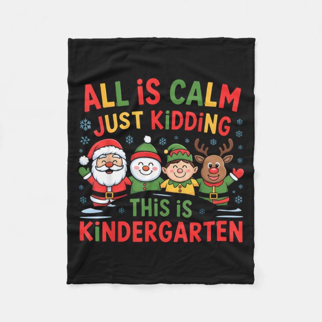 Manta Polar All Is Calm Funny Xmas Kindergarten Christmas Seas (Anverso)