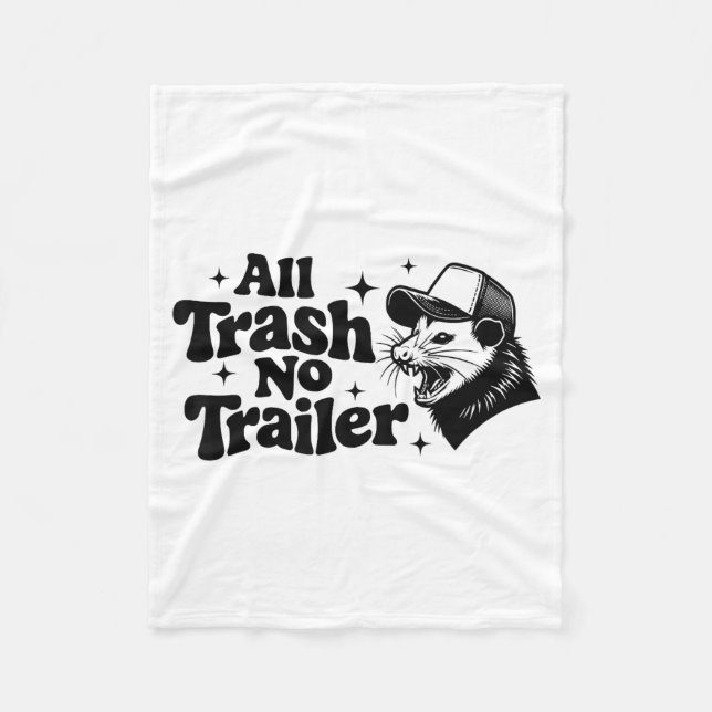 Manta Polar All Trash No Trailer Redneck Ironic Ossum Quote Gi (Anverso)