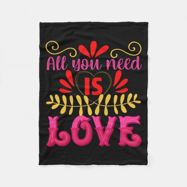 Manta Polar All you need and Love (Anverso)