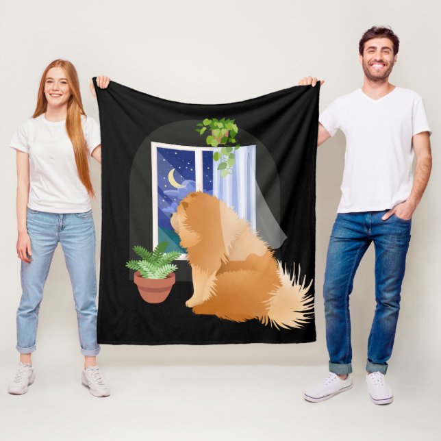 Manta Polar ALLÍ ALGÚN LUGAR, Chow, frazada, negro (In situ)