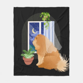 Manta Polar ALLÍ ALGÚN LUGAR, Chow, frazada, negro