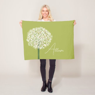 Manta Polar  Allium Flower Botanical Art | Elegant Flora