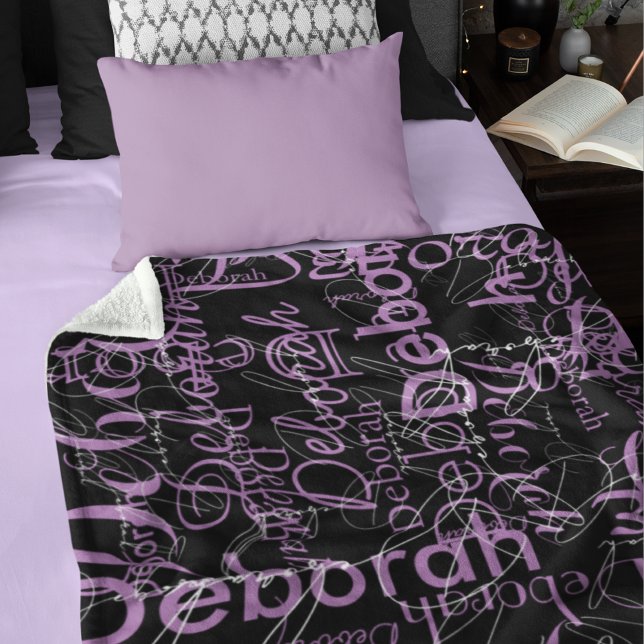 Manta Polar Allover Personaliza Typography Blanket para ella (Subido por el creador)