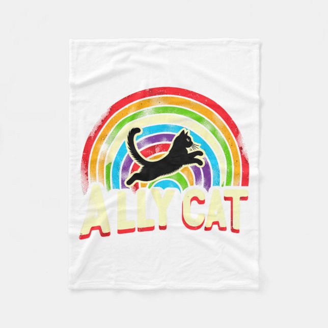 Manta Polar Ally Cat Lgbt Pride Cat  (Anverso)