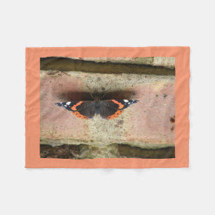 Manta Polar Almirante Rojo Mariposa Fleece Blanket